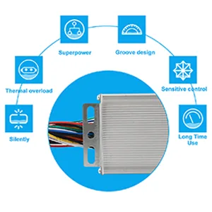 Opaltool Brushless Controller, 36V/48V Aluminium Alloy E-Bike Brushless Motor Controller for Electric Bicycle Scooter 350W - product information 6