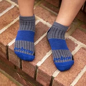 Prince Boys' Low Cut Athletic Socks with Cushion for Active Kids (6 Pair Pack) Large Grey - prince boys low cut grey blue