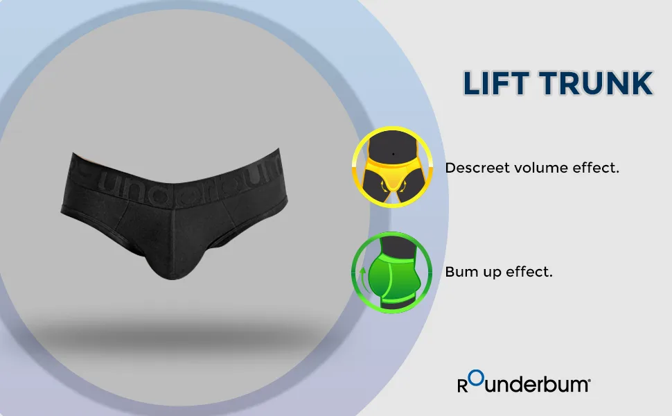 Rounderbum | Mens Underwear  Lift Jock Strap | Jockstraps for Men - Jock Brief | Push Up Effect  Butt Lifting Shapewear Small Black Jock Brief - men men