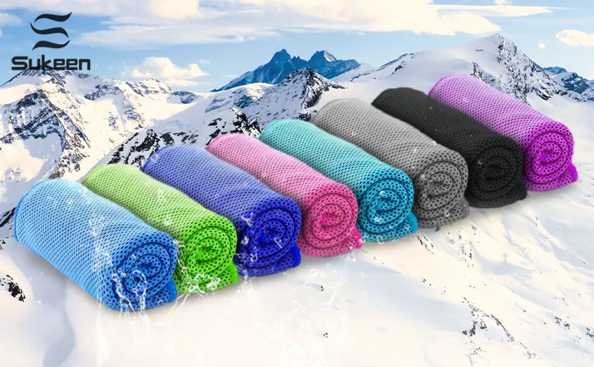 Sukeen Cooling Towel Instant Evaporative Cooling,Snap Cooling Towel for Sports,Yoga,Golf,Gym,Neck,Workout and More(40x 12) (8pack Color Mix-1) 8pack Collection - cooling towel