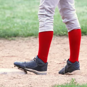 TCK High Over the Knee Athletic Sports Performance Socks with Flex, Compression & Extra Cushion Zones Large Black - tck baseball socks