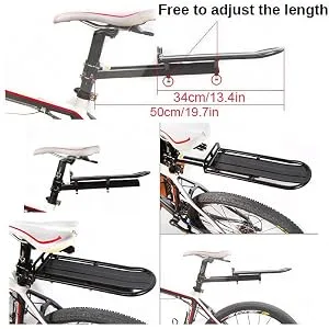 ThreeH Retractable Bike Luggage Cargo Rack Aluminum Alloy Bicycle Pannier Bag Holder Easy to Install BK41 - product information 9