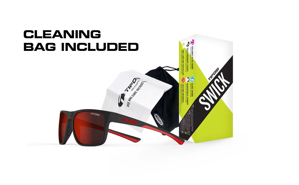 Tifosi Optics Swick Sunglasses Blackout/Smoke - sunglasses with case