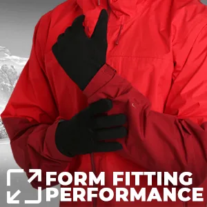 Tough Outdoors Touch Screen Running Gloves - Winter Glove Liners for Texting, Sports & Exercise - Lightweight Cold Weather Thermal Gloves Medium/Large - form fitting