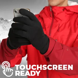 Tough Outdoors Touch Screen Running Gloves - Winter Glove Liners for Texting, Sports & Exercise - Lightweight Cold Weather Thermal Gloves Medium/Large - touchscreen ready