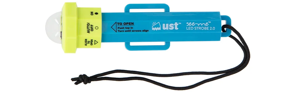 ust See-Me 2.0 Water Activated 45 Lumen Strobe LED Light for Emergency, Camping, Hiking and Outdoor Survival, Orange, One Size (20-4075A-08) - ust survival pfd light life jacket light lake asefty coast guard approved
