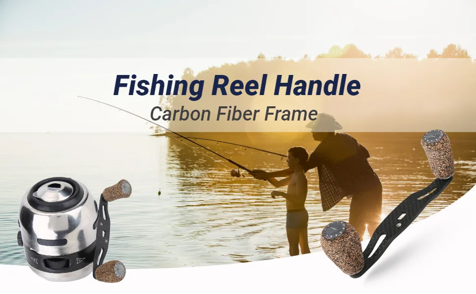Reel Handle, Carbon Fiber Frame Fishing Reel Handle Sets with Wood Knob Fittings Replacement - product information 6