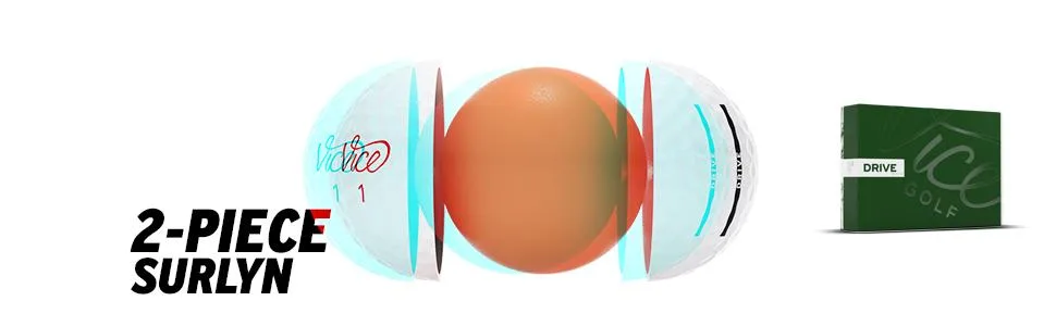 Vice Golf Drive White Golf Balls - Ball explosions with Dozen Box