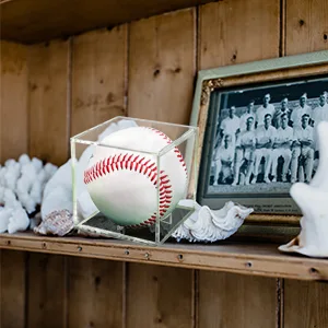 VOLEAAR Baseball Display Case 6 Pack, UV Protected Acrylic Square Baseball Holder, Clear Cube Autograph Memorabilia Ball Display Cases, Official Size Baseball Display Box - Baseball Display Case