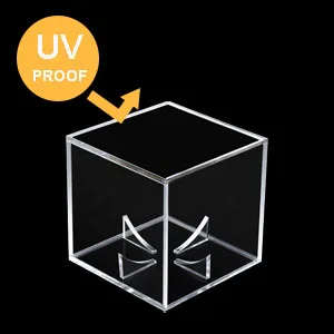 VOLEAAR Baseball Display Case 6 Pack, UV Protected Acrylic Square Baseball Holder, Clear Cube Autograph Memorabilia Ball Display Cases, Official Size Baseball Display Box - Baseball Display Case