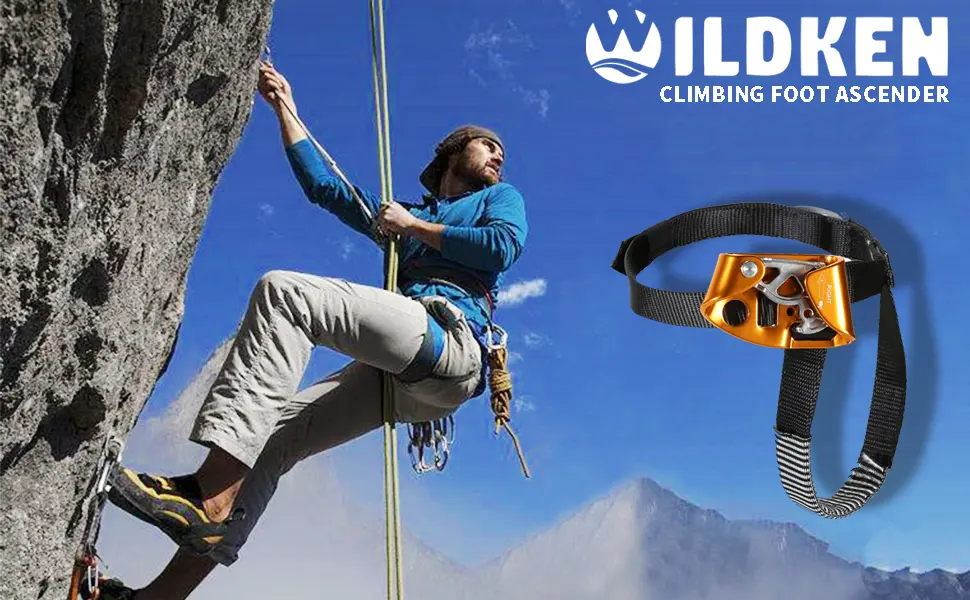 WILDKEN Foot Ascender Outdoor Mountaineering Tree Arborist Climbing Rappelling Equip Left Right Foot Ascender Orange - Right - foot ascender