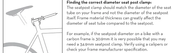 Wolf Tooth Precision-Machined Seatpost Clamp Black 34.9/35mm - Finding the correct diameter for a seat post clamp