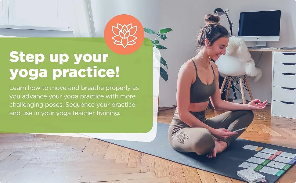 WorkoutLabs Yoga Cards II  Intermediate: Professional Visual Study, Class Sequencing & Practice Guide Vol.2  Plastic Yoga Flash Cards/Yoga Deck with Sanskrit - WorkoutLabs