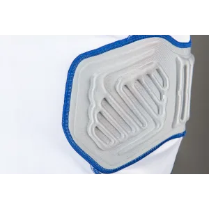CHAMPRO Bull Rush Football Compression Shirt with Integrated Cushion System White, Grey Inset Large - image