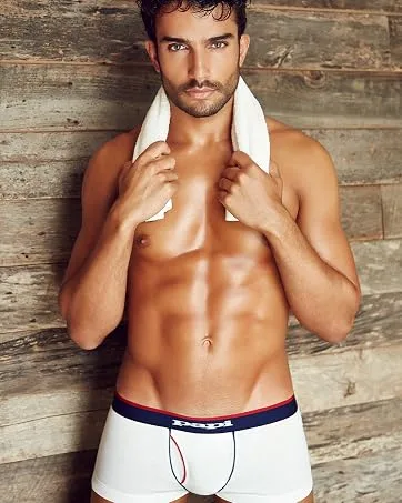 papi Men's 3-Pack Cotton Square Neck Tank Top Large White - papi briefs underwear