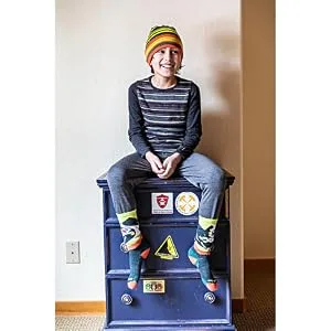 Smartwool Kids' Hiking Crew Socks - Medium Cushioned Merino Wool Performance Socks DEEP NAVY Large - kids accessories