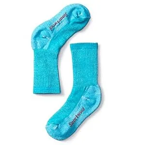 Smartwool Kids' Hiking Crew Socks - Medium Cushioned Merino Wool Performance Socks DEEP NAVY Large - kids socks
