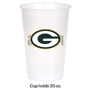 Creative Converting Green Bay Packers Tailgating Kit, Serves 8 - Green Bay Packers Plastic Cups