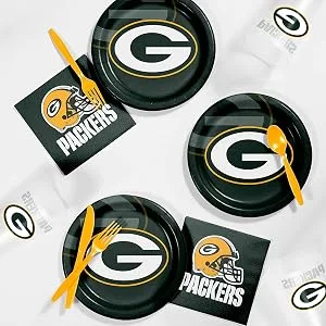Creative Converting Green Bay Packers Tailgating Kit, Serves 8 - Green Bay Packers Tailgating Kit