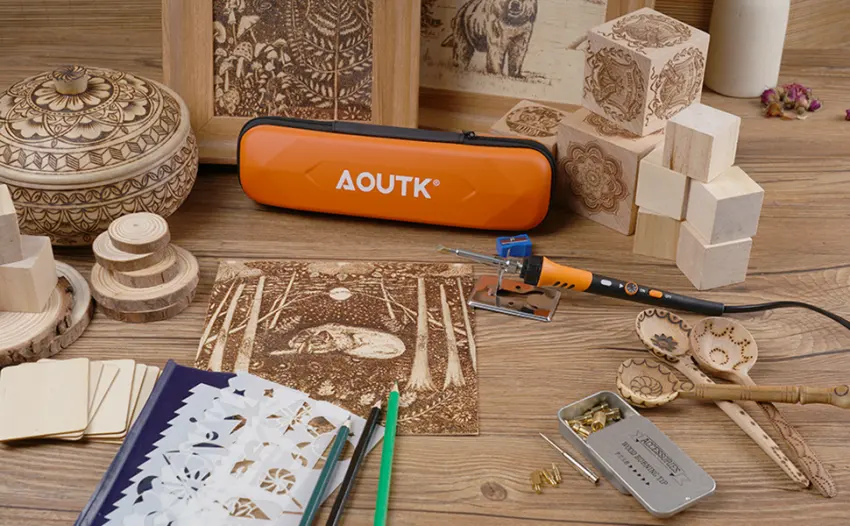 Wood Burning Kit,72 pcs Wood Burning Tool with Adjustable Temperature 200450C, Wood Burner Tools Set with Pyrography Pen for Embossing Carving DIY Adults Crafts Beginners - wood burning kit
