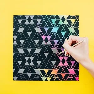 Art 101 USA Ultimate Scratch Art Combo Kit with 41 Pieces in a Colorful Carrying Case, Multi - scratch