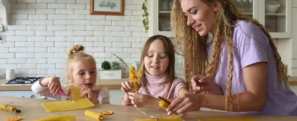 Beeswax Candle Making Kit - Natural DIY Candle Making Kit for Kids and Adults, Candle Rolling Kit with Beeswax Sheets for Candle Making - candleology beeswax candle making kit beeswax sheets for candle making