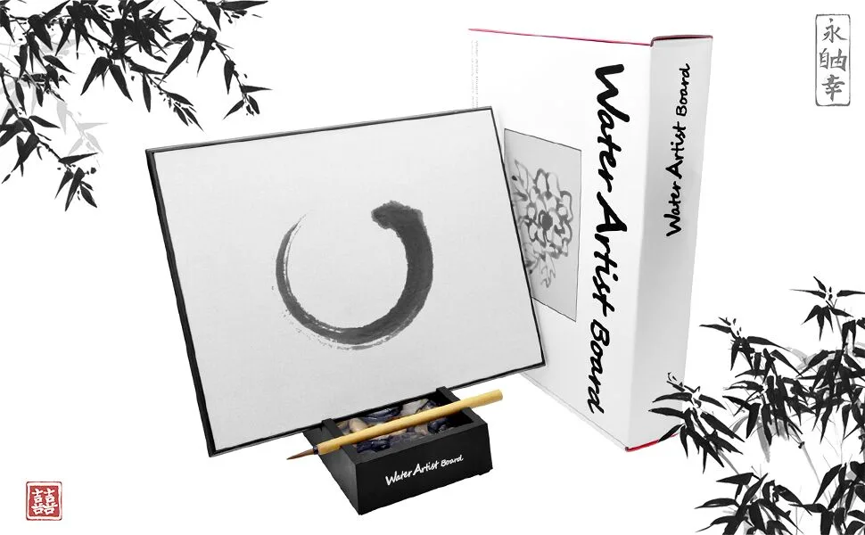 Water Artist Board Paint with Zen Relaxation Meditation Art Painting Board Drawing Brush (Style 1) Average size Style-1 - product information 7