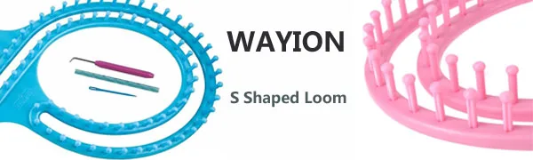 WAYION 55" Afphgan Serenity Loom Knitting Board Weave Loom Kit with Step by Step Instructions Great for The Experienced Loom Knitter(Blue/Pink) (Pink) - WAYION