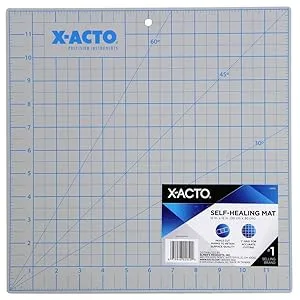X-ACTO Self-Healing Cutting Mat, Non-Stick Bottom, Gray, 18x24 Inches 18 x 24 - Self-Healing PVC Surface Absorbs Cuts and Stays Smooth