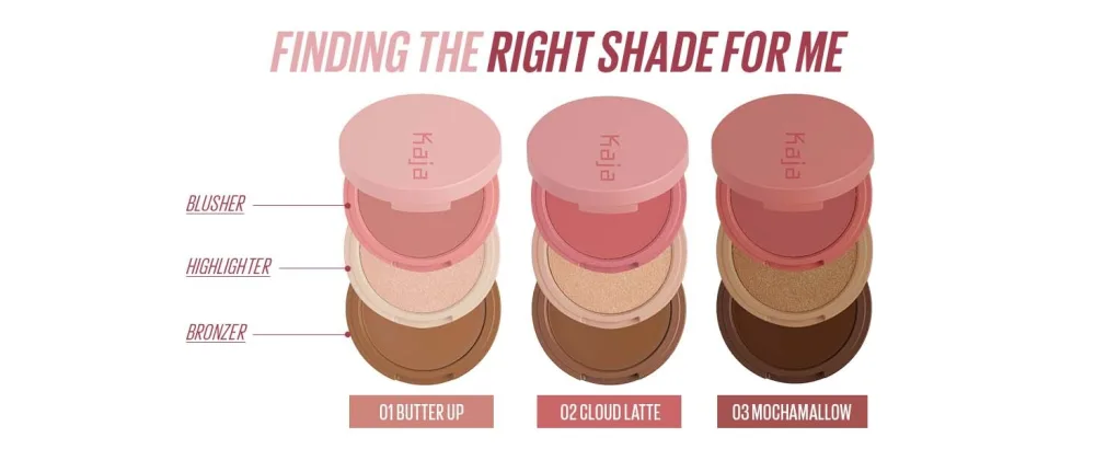 Kaja 3-in-1 Blendable Sculpting Trio - Play Bento | with Mango Seed Butter, Cream Bronzer, Powder Blush, and Highlighter, 02 Cloud Latte 02 Cloud Latte - Medium Complexions - play bento