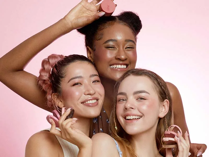 Kaja 3-in-1 Blendable Sculpting Trio - Play Bento | with Mango Seed Butter, Cream Bronzer, Powder Blush, and Highlighter, 02 Cloud Latte 02 Cloud Latte - Medium Complexions - play bento