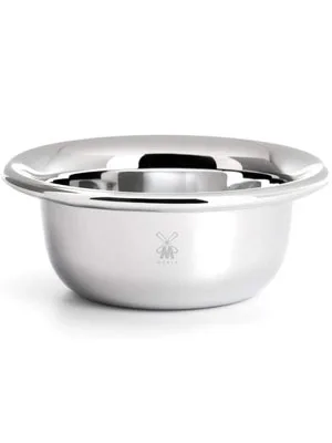 MHLE Shaving Soap Dish - Chrome Plated Stainless Steel Bowl, Luxury Shave Accessory for Men - B005WN9T98