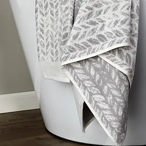 SKL Home by Saturday Knight Ltd. Distressed Leaves Hand Towel (2-Pack),Sage Sage 16" x 26" - Distressed Leaves Bathroom Decor from SKL Home by Saturday Knight Ltd.