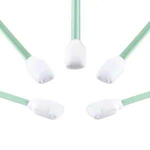 200pcs 5.11" Square Rectangle Foam Cleaning Swab Sticks for Solvent Format Inkjet Printer Roland Optical Equipment Green - GOOD QUALITY