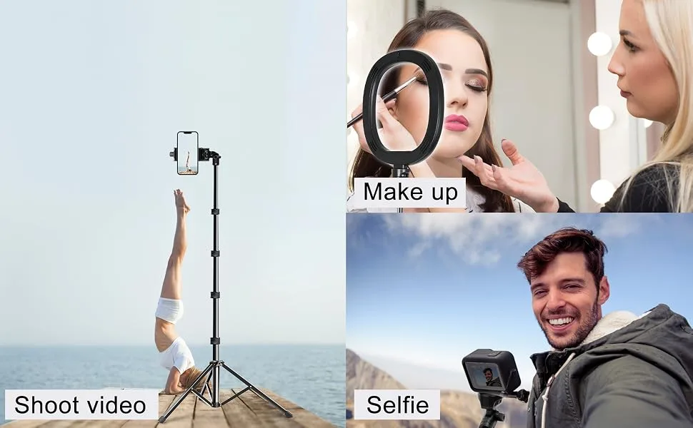 Selfie Stick Tripod, 64 inch Extendable Tripod Stand Phone Tripod Camera Tripod Wireless Remote Shutter Compatible with iPhone 13 12 11 pro Xs Max Xr,Android/Cameras - product information 7