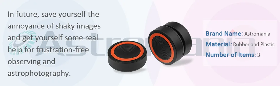 Astromania Anti-Vibration Suppression Pads Telescope Mounts - for Vibration-Free observing - product information 22