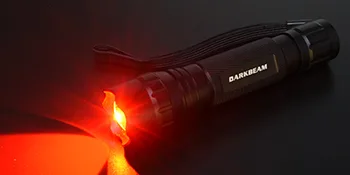 DARKBEAM Red Light Flashlight Tactical LED Rechargeable, Zoomable Portable Handheld Red-Light for Fishing Hunting Detector Astrophotography 501B-S Red light - 501BS-350X150