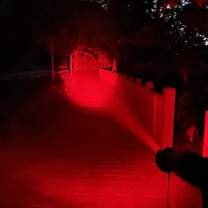 DARKBEAM Red Light Flashlight Tactical LED Rechargeable, Zoomable Portable Handheld Red-Light for Fishing Hunting Detector Astrophotography 501B-S Red light - product information 10