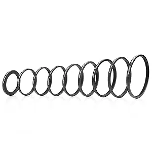 K&F Concept 18 Pieces Filter Ring Adapter Set, Camera Lens Filter Metal Stepping Rings Kit (Includes 9pcs Step Up Ring Set + 9pcs Step Down Ring Set) Black - product information 5