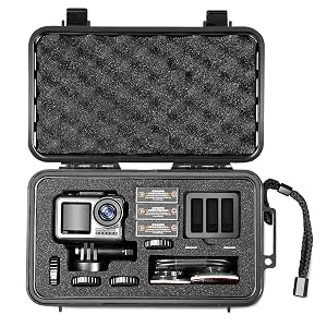 Lekufee Small Waterproof Hard Case for DJI Osmo Action Camera and More DJI Osmo Action Accessories(Case Only)(NOT for Action 2) - osmo action case