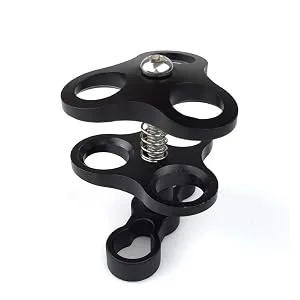 Sea frogs Diving Essential Accessory Ball Arm Clamp Three Cut Out Hole Lighting Arm System Fixed Mount Waterproof Case Tray Attachment CP-3 Three Cut Out Hole Clamp - CP-4