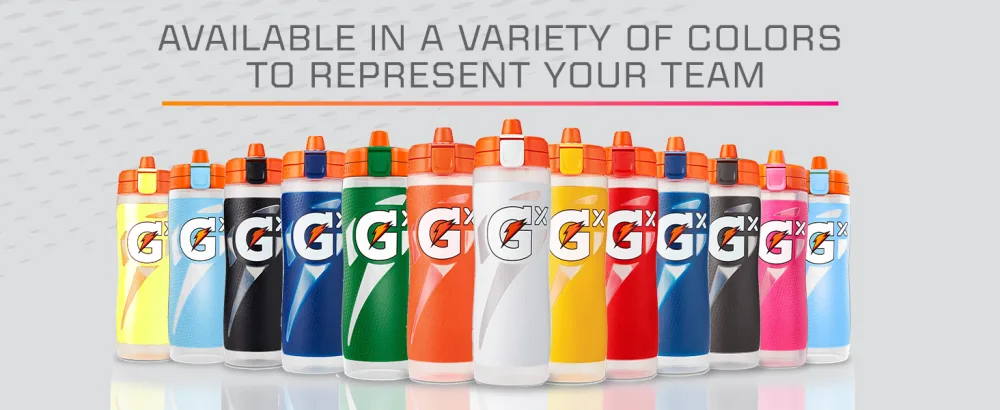 Gatorade Gx Hydration System, Non-Slip Gx Squeeze Bottles & Gx Sports Drink Concentrate Pods Bottle Black - gx jug