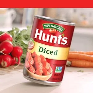 Hunt's Fire Roasted Diced Tomatoes with Garlic, Keto Friendly, 14.5 oz, 12 Pack - Hunt
