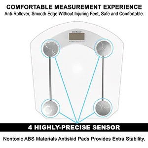 Accu-Measure Digital Scale - Accurate and Precise - Bathroom and Home Scale - Track Your Progress - Easy to Store - Up to 400 Pounds - bathroom accessories, bathroom scale, scales for body weight, weight scale, digital scale, scale