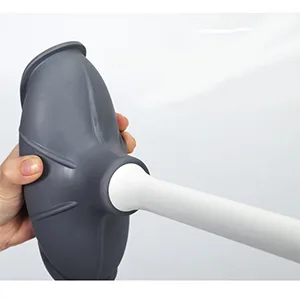 BOOMJOY Toilet Plunger with Holder Set for Bathroom Heavy Duty, White Blue - product information 12