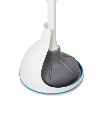 BOOMJOY Toilet Plunger with Holder Set for Bathroom Heavy Duty, White Blue - product information 8