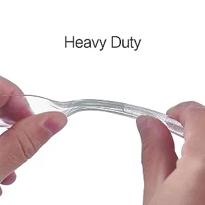 Cutlery Set Plastic Utensils Clear Forks Spoons Knives Disposable Silverware Heavyweight 300 Combo Box - partyware party silverware utnsil holder party platzgraff forks pli stix medium bigfork plastic wear