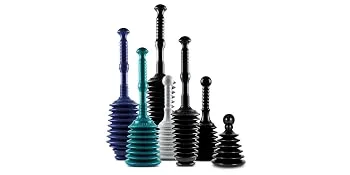 Master Plunger Mighty Tiny Plunger 2 Pack Designed for Bathroom/Kitchen Sinks, Perfect for RVs. Unclogs Fast & Easy (Patent Pending), Black - Master Plunger,the best plunger, floor drain,clogged toilet,clog inside the toilet, clogged drain