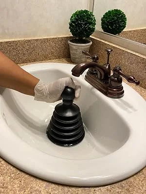 Master Plunger Mighty Tiny Plunger 2 Pack Designed for Bathroom/Kitchen Sinks, Perfect for RVs. Unclogs Fast & Easy (Patent Pending), Black - mighty plunger,master plunger,aki,mint craft drain plunger,liquid plumber, plumb craft,mini plunger