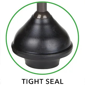 mDesign Plastic Toilet Plunger with Storage Holder Cover Set, Compact Discreet Freestanding Caddy for Bathroom, Powder Room, Modern Design - Heavy Duty - Hyde Collection - Bronze - tight seal